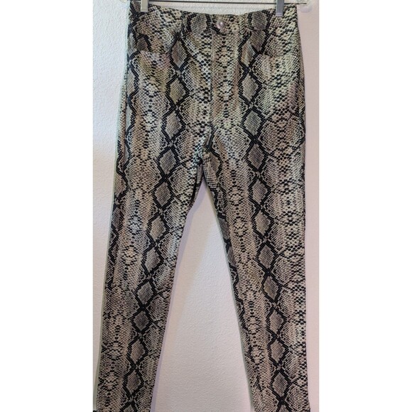 Zara Snake print High Rise Skinny Pants Women's Size 30x26 Brown (784) - Picture 1 of 2